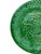 Wedgwood Majolica green glazed plate, with relief-molded grape leaves and vines, raised on a basketweave ground, the...
