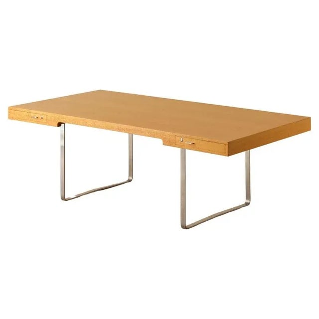 Brown JH 810 Desk in Oak attributed to Hans J. Wegner, Denmark, 1970s For Sale - Image 8 of 8