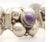 Mid 20th Century Mexico Sterling Silver Amethyst Cabochon Bracelet For Sale In West Palm - Image 6 of 11