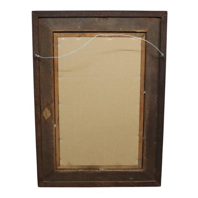 Wood Large Antique Classical Flame Mahogany Ripple Edge Mirror Unsigned C1890 For Sale - Image 7 of 7
