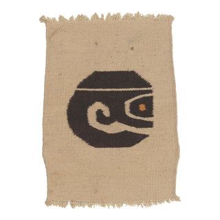Vintage Mexican Zapotec Rug, 01'02 X 01'06 For Sale