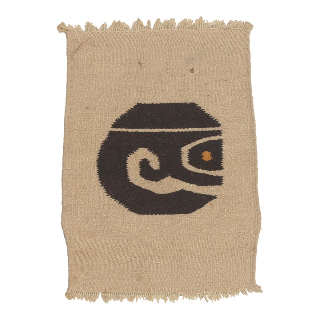 Vintage Mexican Zapotec Rug, 01'02 X 01'06 For Sale