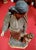 Large Religious Statue of Saint Joseph and the Baby Jesus in Polychrome Terracotta and Gilded Wood For Sale - Image 3 of 11