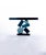 Wood Equilibre Console in Blue and Black Tinded Marquetry by Aymeric Lefort For Sale - Image 7 of 18