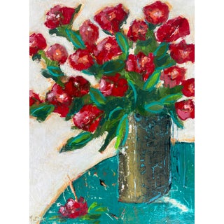 “A Symphony of Blooms” Original, Acrylic, Modern Impressionist Floral by Linda McDonough For Sale