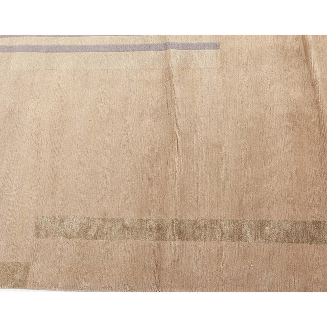 Modern Tibetan Art Deco Style Silk and Wool Rug by Doris Leslie Blau For Sale In New York - Image 6 of 8