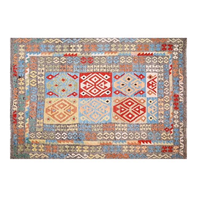 Afghan Maimana Hand Knotted Wool Rug, 6'9''x9'9'' For Sale