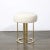 Mid-Century Modern Mid-Century Modernist Octagonal Polished Brass Base Stool in Holly Hunt Boucle For Sale - Image 3 of 10