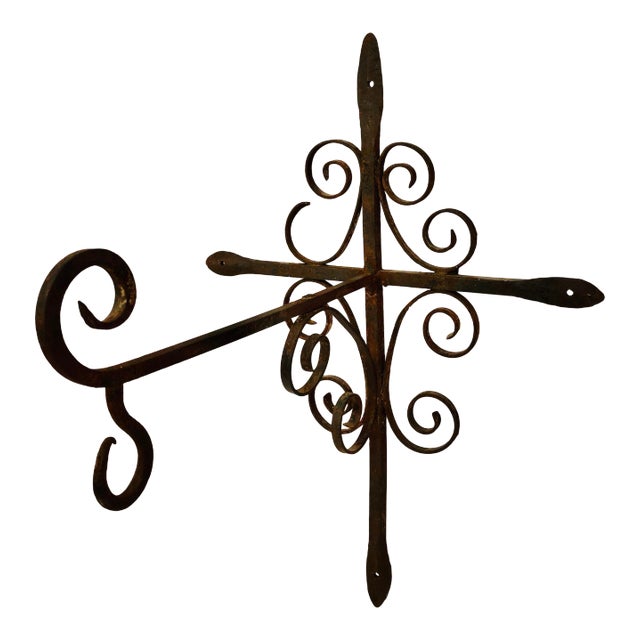 Antique Forged Iron Hanging Hook For Sale