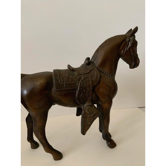 Bronze Mid-Century Horse Statue For Sale - Image 8 of 12