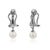White 1940s Platinum Diamond and Pear Lever Back Drop Earrings 1 Inch Long, A Pair For Sale - Image 8 of 8