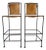 Pair of Vintage Spanish Style Wrought Iron & Leather Barstools For Sale