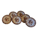 Set of 6 1830-48 English Dinner Plates by Mason's Patent Ironstone For Sale