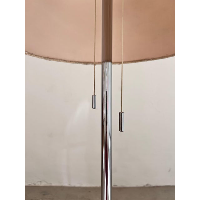 Chrome Floor Lamp with Fabric Shade from Staff For Sale - Image 4 of 11
