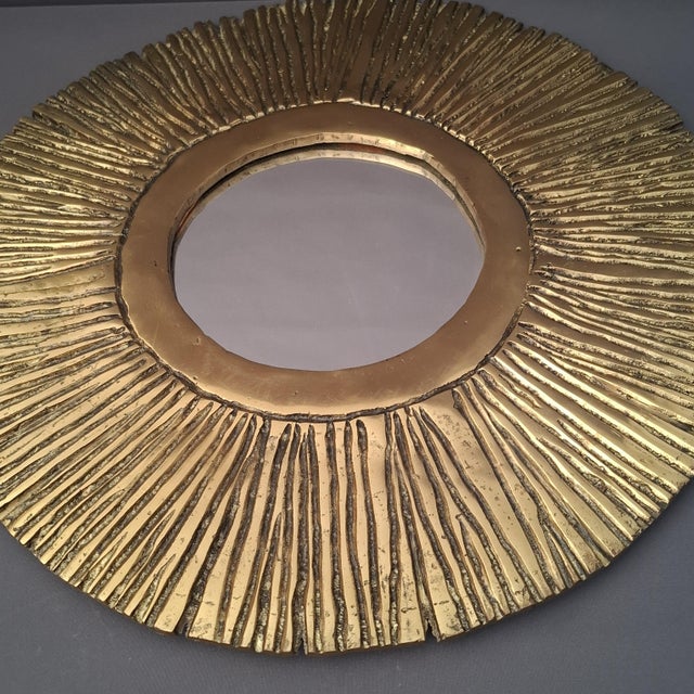 Large Sunburst Wall Mirror, France, 1950s For Sale - Image 13 of 18
