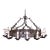 Early 20th Century French Gothic Twelve-Light Iron Chandelier With Gilt Accents For Sale