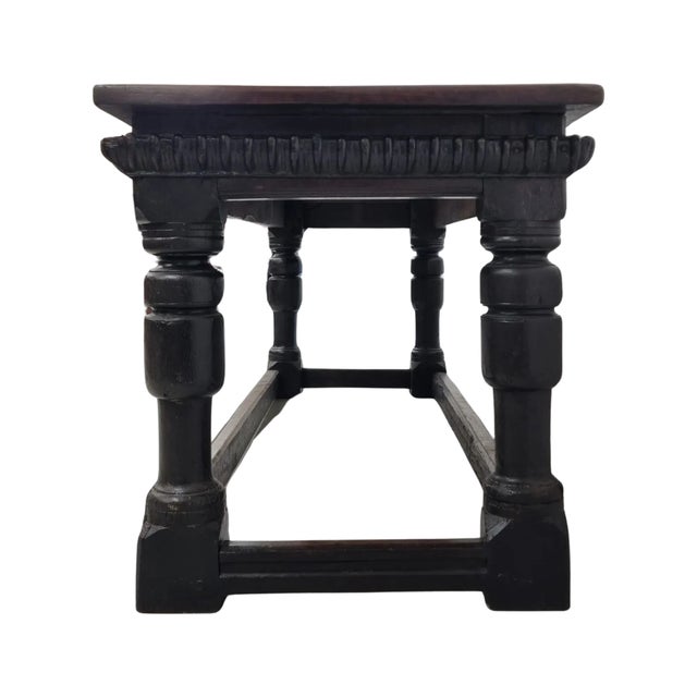 Wood 16th Century Elizabethan Carved Oak Refectory Table, 1580s For Sale - Image 7 of 14