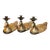 Chapman Manufacturing Company Set of Three Brass Mallard Candleholders For Sale