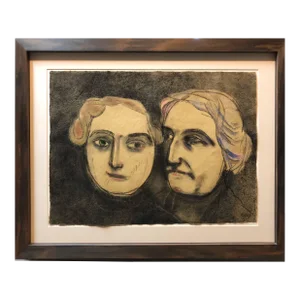 Ronald Brooks Kitaj, Dr Claribel & Miss Etta (Cone Sisters) British Pop Artist Kitaj Pastel Drawing, 1997-2000