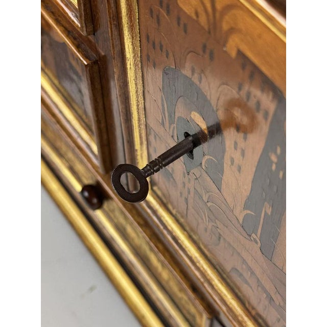 Small Art Cabinet with Achitectural Marquetry, 1700s For Sale - Image 12 of 18