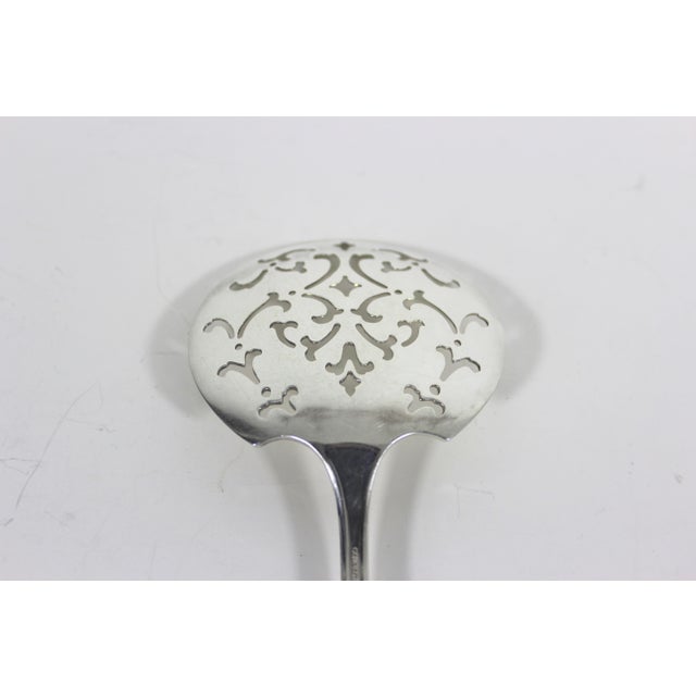 Silver 1917 Silver Plated Tomato Server Spoon, Adam Oneida Community Plate Pattern Vintage Large Slotted Serving For Sale - Image 8 of 10