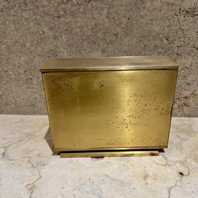 Mid 20th Century Vintage Bulova Quartz Desk Clock Germany For Sale - Image 5 of 8