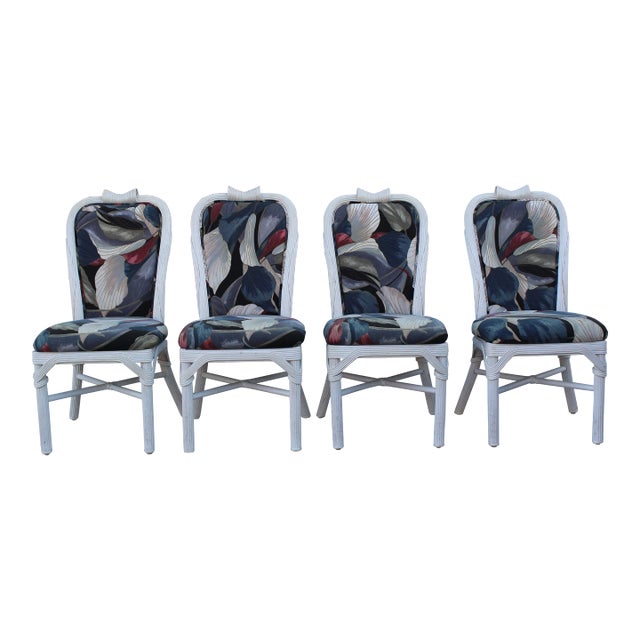 Vintage Pencil Reed Dining Chairs - Set of Four For Sale