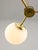 Mid-Century Modern Italian Pendant Light in Brass and Opaline Glass, 1960s For Sale - Image 9 of 15
