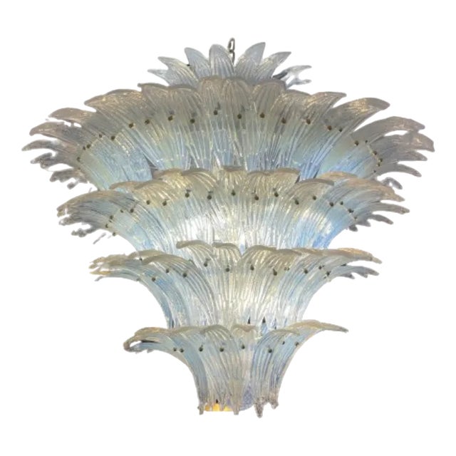 Murano Glass Palmette Chandelier from Barovier & Toso For Sale