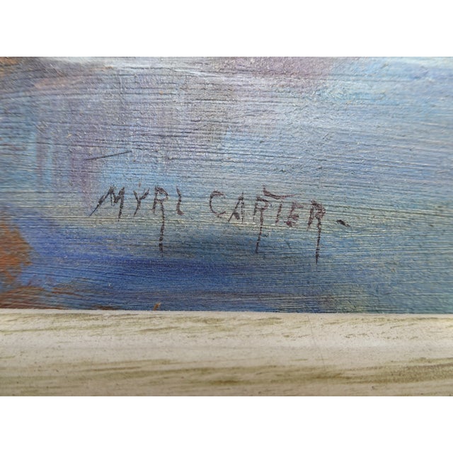 Vintage Oil Painting Picture Landscape "Rolling River" Signed by Myrl Carter For Sale - Image 9 of 13