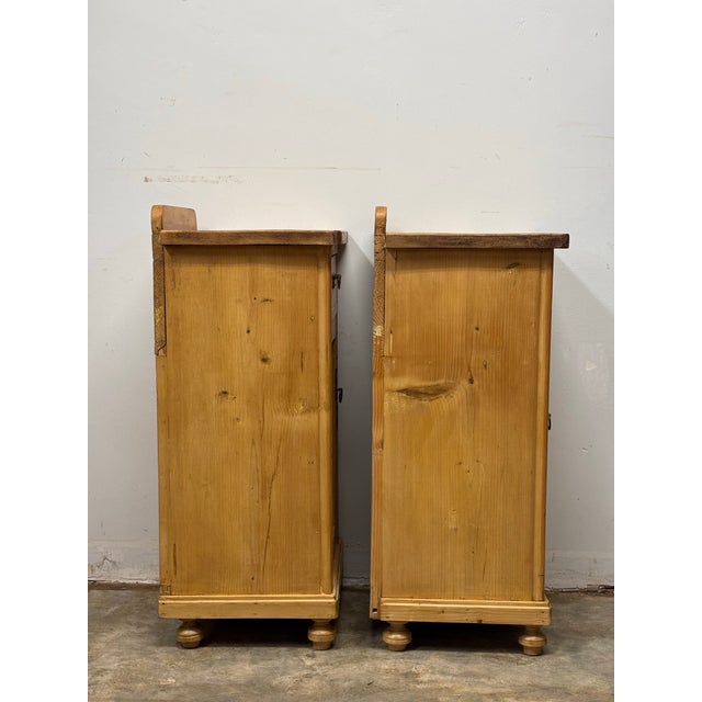 Early 20th Century European Pine Nightstands For Sale - Image 10 of 10
