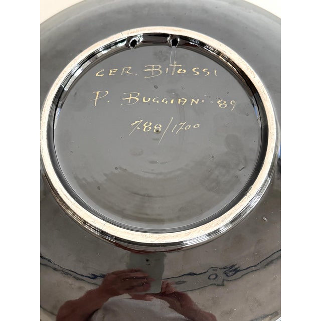 Bitossi Italian Ceramic Wall Plate Decoration by Paolo Buggiani for Bitossi, 1989 For Sale - Image 4 of 10