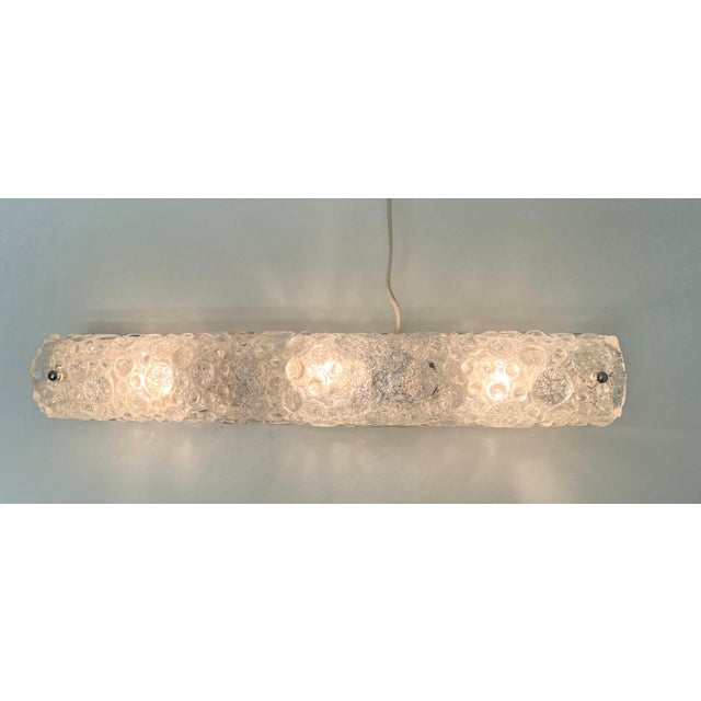 Long Bubble Ice Glass Tube Wall Lamp from Hillebrand Lighting, 1970s For Sale - Image 6 of 16