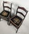 Brown Pair of Vintage Tell City Style Dark Wood Chairs With Black Floral Needlepoint Seats For Sale - Image 8 of 14