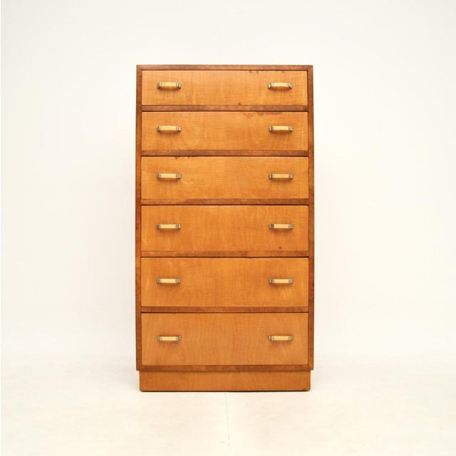 Mid-Century Modern Art Deco Satinwood and Walnut Chest of Drawers, 1930 For Sale - Image 3 of 13