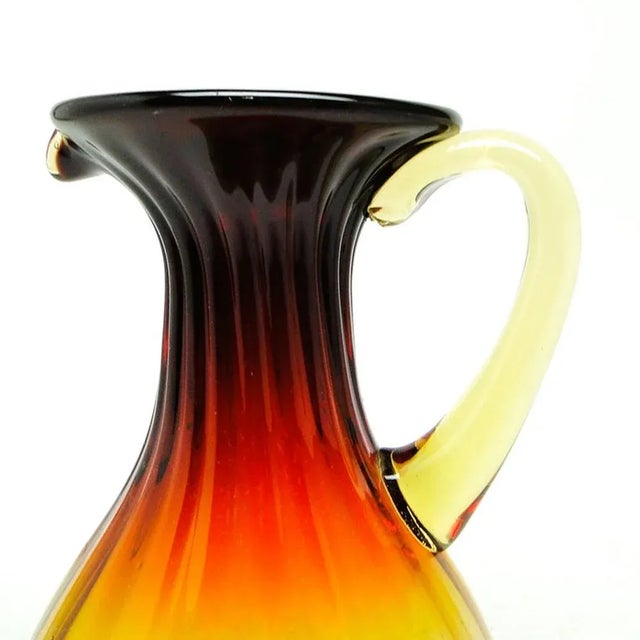 1970s Postmodern Jug by Jerzy Słuczan-Orkusz for Cracow Glassworks, Poland, 1970s For Sale - Image 5 of 7