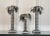 Mid 20th Century Vintage Coastal Regency Style Palm Tree Galvanized Aluminum Candlesticks, Set of 3 For Sale - Image 5 of 7