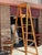 1970s Vintage Wooden Painter’s Step Ladder With Folding Paint Shelf – Solid Wood – Rustic Farmhouse Decor For Sale - Image 5 of 16