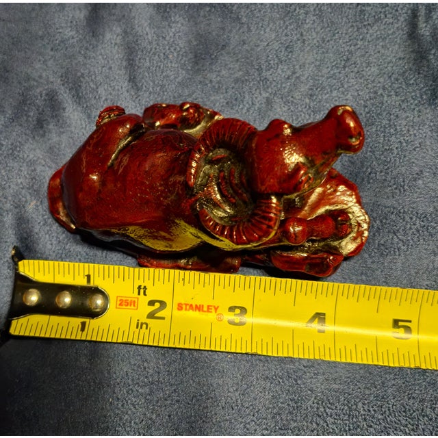 Late 20th Century Resin Chinese Zodiac Ox Figurine For Sale - Image 5 of 7
