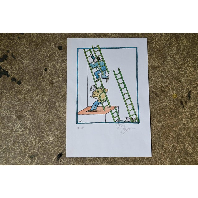 1990s Tomy Ungerer, Social Elevator, 1974, Print For Sale - Image 5 of 5