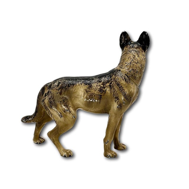 Hard to Find Vintage 1930s Hubley Manufacturing Co. Cast Iron German Shepherd Dog Doorstop For Sale - Image 14 of 17