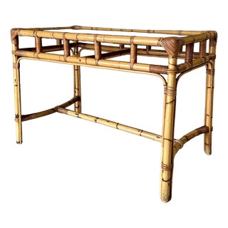 Bamboo Console Side Table, Italy, 1960s For Sale