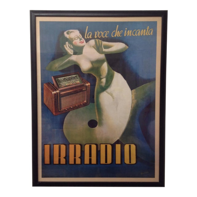 Gino Boccasile "La Voce Che Incanta Irradio" Print For Sale