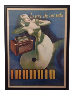 Gino Boccasile "La Voce Che Incanta Irradio" Print