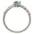 14KW Blue Zircon(.65) & Diamond(.10) Ring For Sale - Image 4 of 5