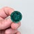 Vintage 1950s Signed Crown Trifari Round Flawed Faux-Emerald Clip Earrings-2 Pieces For Sale - Image 10 of 11