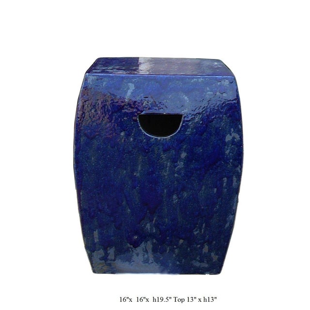 Chinese Navy Blue Clay Garden Stool Chairish