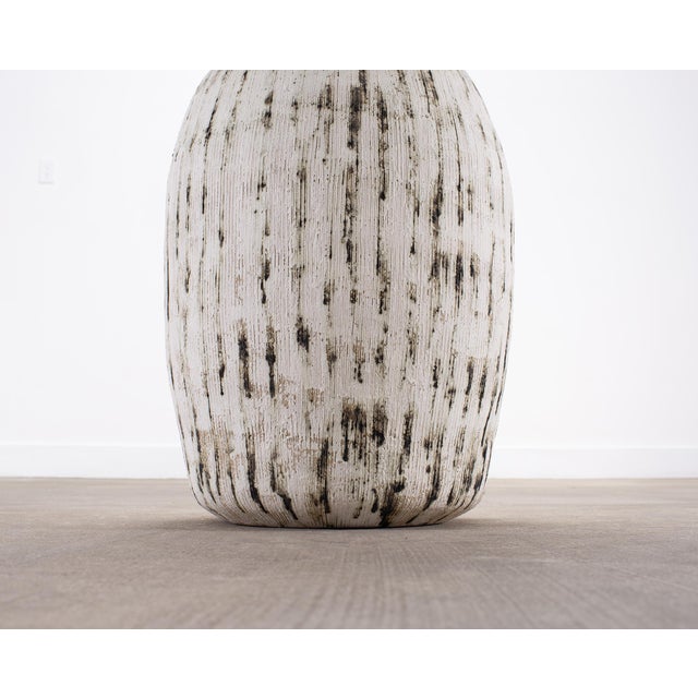 Kristina Riska Ceramic Stoneware Winter Urn Vase 4.5 Ft For Sale - Image 15 of 18