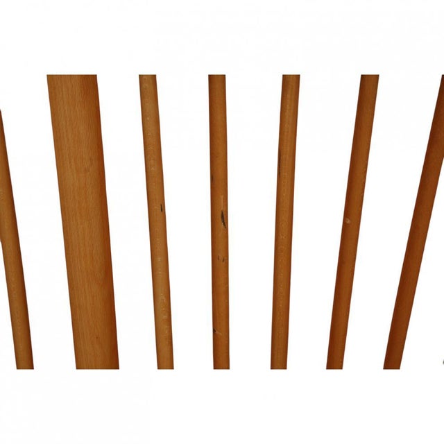 Spoke-Back Sofa in Natural Leather by Børge Mogensen, 1980s For Sale - Image 9 of 18