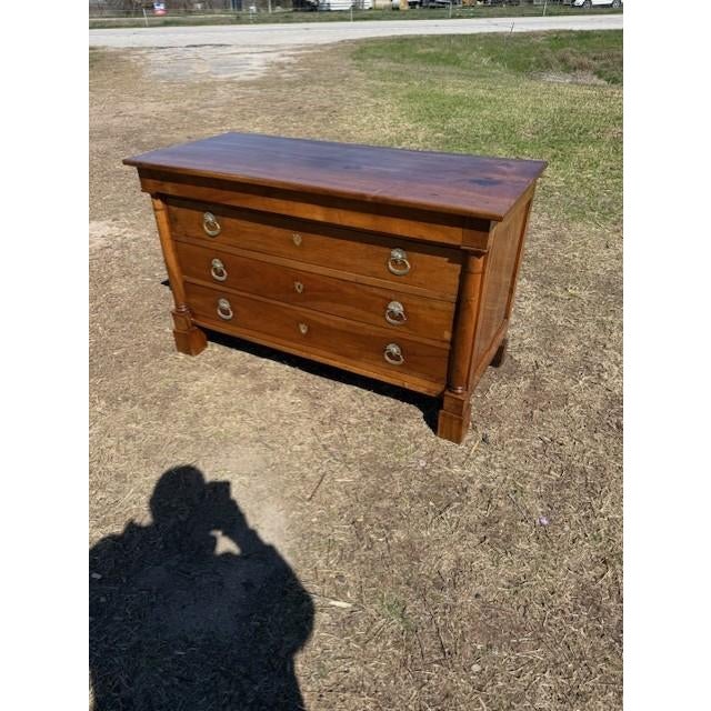 Large 19th Century French Empire Solid Walnut Chest of Drawer / Commodes For Sale - Image 10 of 18